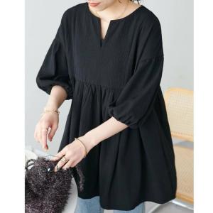 ブラウスVネック五分袖 Tシャツレディーストッ...の詳細画像4