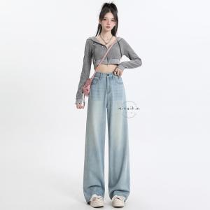 デニムパンツ 春物 レディース ワイドパンツ ...の詳細画像1