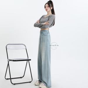 デニムパンツ 春物 レディース ワイドパンツ ...の詳細画像4