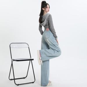 デニムパンツ 春物 レディース ワイドパンツ ...の詳細画像5