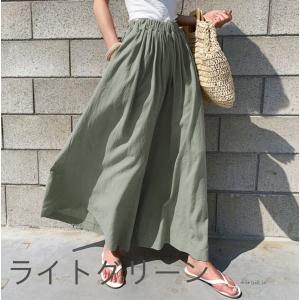 ワイドパンツ ガウチョパンツ レディース ボト...の詳細画像4