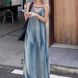 ワンピース レディース 夏物 ノースリーブ キ...の詳細画像1