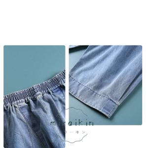 サルエルパンツ デニムパンツ コクーンデニム ...の詳細画像2