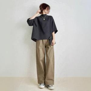 2点セット レディース トップス 中袖 ワイド...の詳細画像1