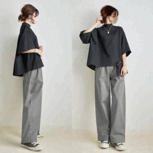 2点セット レディース トップス 中袖 ワイド...の詳細画像4