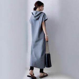 ワンピース 半袖 レディース 夏服 フード付き...の詳細画像2