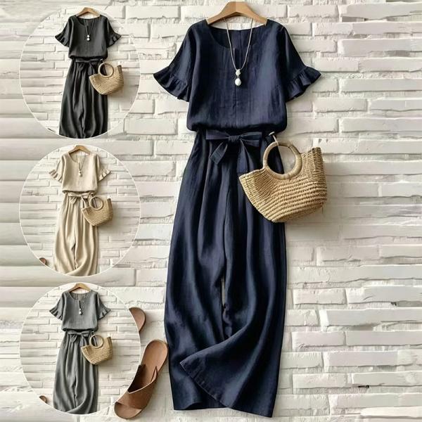 セットアップ レディース 夏服 トップス ブラウス プルオーバー フレアスリーブ 半袖 ゆったり ボ...