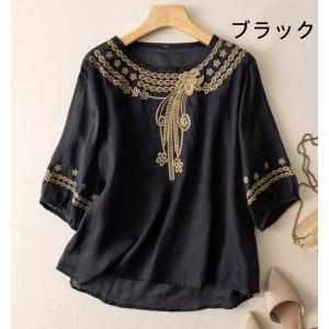 春物 レディース ブラウス 服 レディースアジ...の詳細画像5