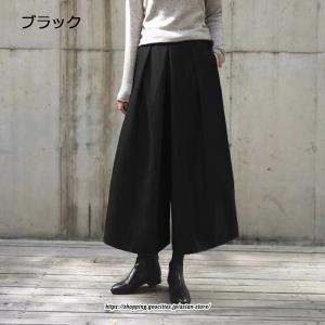 ガウチョパンツ レディース 秋冬 ワイドパンツ...の詳細画像1