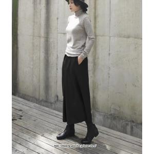 ガウチョパンツ レディース 秋冬 ワイドパンツ...の詳細画像5