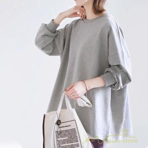 Tシャツ 長袖 レディース トップスプルオーバ...の詳細画像2