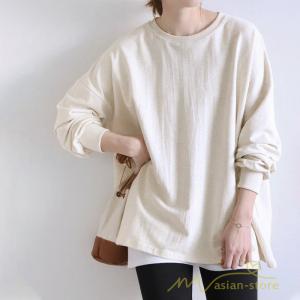 Tシャツ 長袖 レディース トップスプルオーバ...の詳細画像4