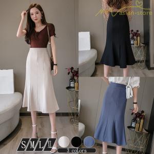 スカート マーメイド ハイウエスト ミディアム丈 通勤 フォーマル オフィス ビジネス 大人 フェミニン 無地 春コーデ クラシカル ボトムス 2020新制作