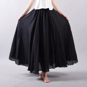 リネンスカート ロングスカート 夏秋スカート ...の詳細画像3