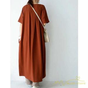 ワンピース レディース ロング 五分袖 夏物 ...の詳細画像4