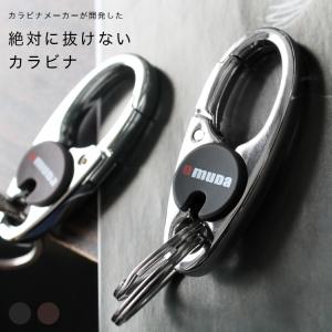OMUDA カラビナ キーホルダー メンズ レディース ロック機能付き