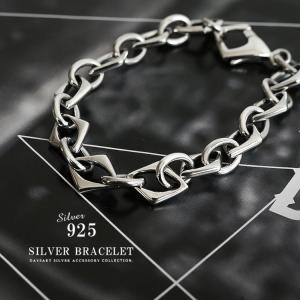 シルバー925 Silver ティアドロップブレスレット/軽研磨仕上げ VINTAGE ヴィンテージ シルバー925 ティアドロップブレスレット