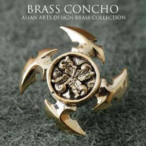 コンチョ メタル 合金 ネジ式 パーツ ボタン カスタム 和柄 鶴 桜