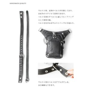 バッグ メンズ レッグポーチ 本革 レザー レ...の詳細画像5