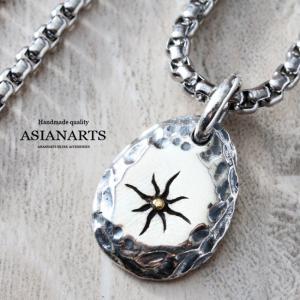 ペンダントトップ メンズ ブランド シルバー フラワー オニキス