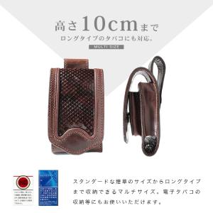 タバコケース 本革 ヘビ革 シガレットケース ...の詳細画像5
