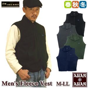 ベスト メンズ フリース 無地 薄手 秋冬物 防寒 M L フリースベスト