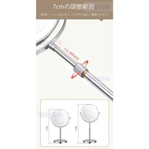 卓上ミラー LED ライト 高さ調節 拡大鏡 ...の詳細画像4