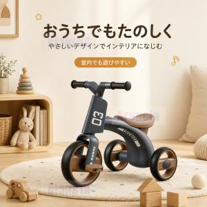 【組立品】三輪車 3歳 5歳 手押し棒付き 子...の詳細画像1