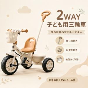 【組立品】三輪車 バイク 2歳 のりかえ三輪車 押し棒付き キッズバイク 3歳 2way バランスバイク 三輪車 3歳 キッズ バイク 三輪 変身 三輪車 手押し棒付き