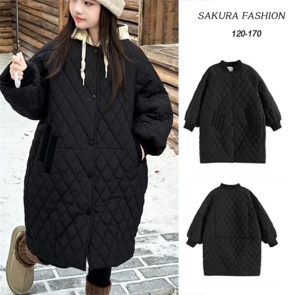 コート アウター 上着 羽織 ロング 撥水 キルティング ダウン ゆったり 子供 子ども こども キ...