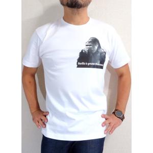 【ゴリラは人間より偉大だ】 ゴリラＴシャツ【サイズ：S 、M 、L 、XL 、2XL】ゴリラのＴシャツ　動物Tシャツ　Gorilla T-shirt【送料無料】【ラッピング無料】｜asianlatino