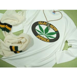 黒黄緑ジャマイカカラー★アイランドヘンプ長袖Ｔシャツ【サイズ：S 、M 、L 、XL 、2XL】マリ...