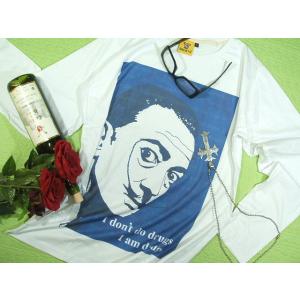我こそドラッグ★ダリ長袖Ｔシャツ【サイズ：S 、M 、L 、XL 、2XL】ダリのロンT アートTシ...