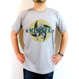手裏剣♪シュッ、シュシュ★ニンジャＴシャツ【土日も発送・送料無料】忍者Ｔシャツ 忍術 忍び 手裏剣Ｔシャツ 大きいサイズ NINJYA T-shirt【ラッピング無料】