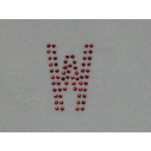 アイロン デコシート アルファベット 赤W アッ...の商品画像