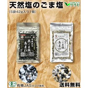 胡麻塩 オーガニック 天然塩 あまび 42g 1個  国産 平窯 無添加 生活習慣と戦う店ササヤ  yys