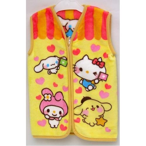 ハローキティ　スリーパー　サイズS（目安３歳位）　あったかふわふわ肌触りよく、お布団けっても寝冷え防...