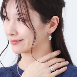 ターコイズ ピアス ハート アラベスク 揺れる...の詳細画像3