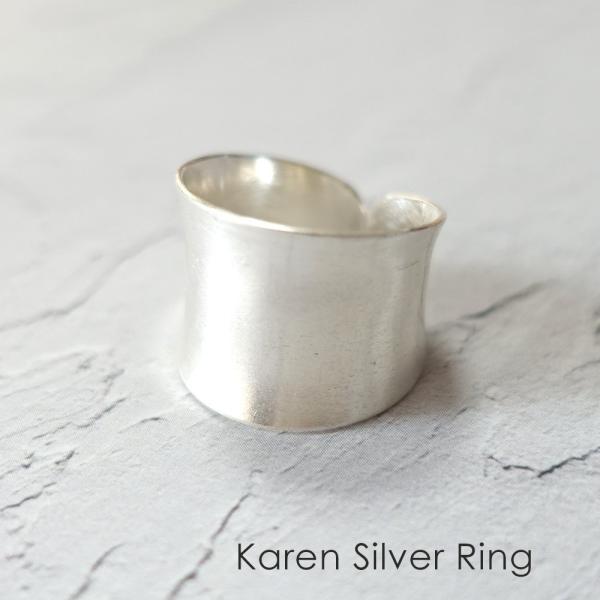 カレンシルバーリング 指輪 レディース 太め 13号 15号 フリー アレルギー対応 シルバー925...