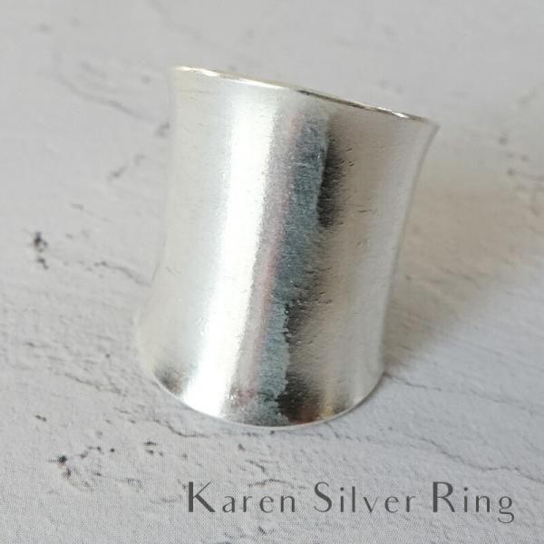 カレンシルバーリング 指輪 メンズ レディース シンプル フリー シルバー925 シルバー950 太...