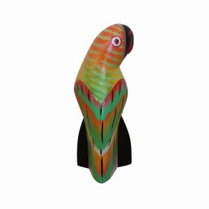 カラフルオウムの木彫り コンゴウインコ 16cm レッド リゾート