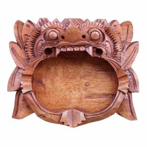 ドラゴンの木彫り 龍の木彫り スワール無垢材 左向き 50cm 竜の木彫り