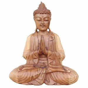 涅槃像 ブッダの木彫り 40cm スワール無垢材 涅槃仏像 釈迦入滅 木製