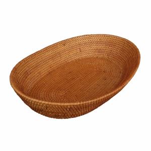 ラタン フルーツバスケット ロンボク オーバル 25X17 果物カゴ かご