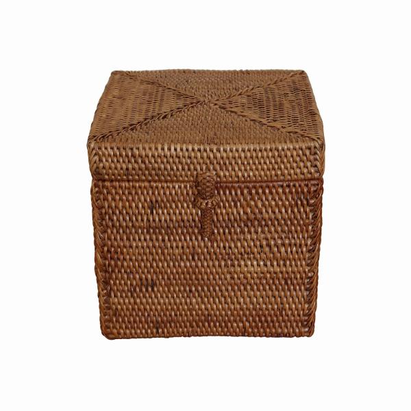 アタの収納ボックス 13X13X13 スクエア 小物入れ 収納ケース 蓋つき収納 四角 アジアン雑貨...