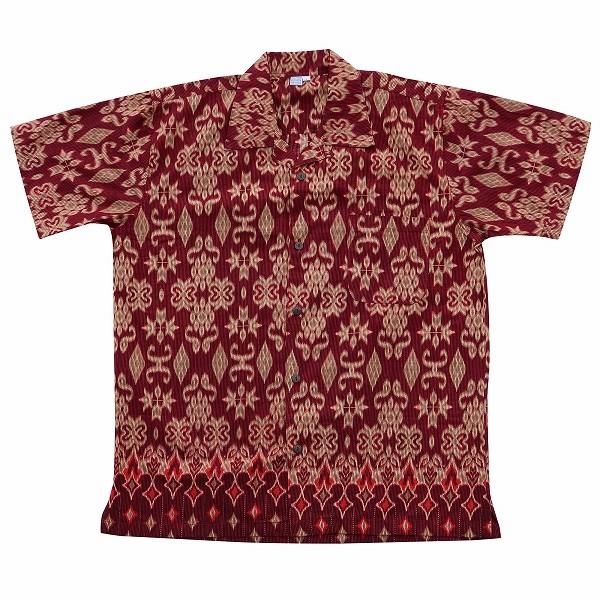 ウンダック シャツ ENDEK 半袖シャツ コットン バリ島民族衣装 クールビズ ユニセックス 15...