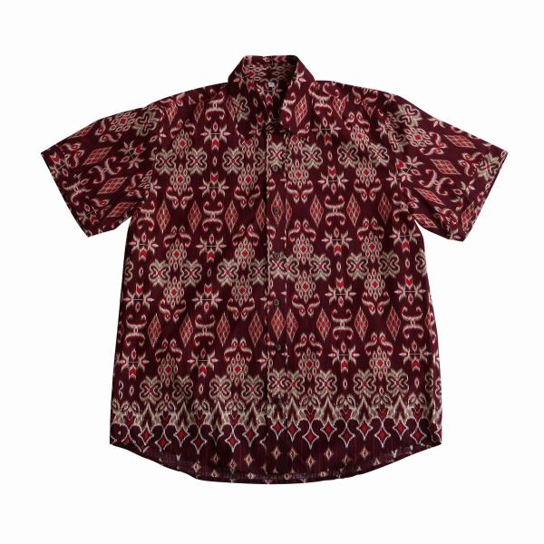 ウンダック シャツ ENDEK 半袖シャツ コットン バリ島民族衣装 クールビズ ユニセックス メン...