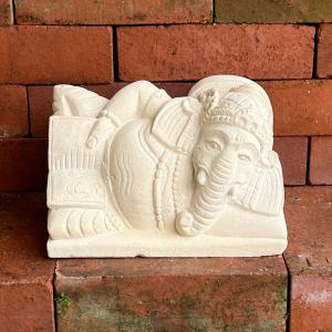 ガネーシャの木製彫刻置物 23cm×9cm 迫力満点 ガネーシャの木彫り 23cm アカシアウッド無垢材 ガネーシャの置物