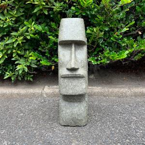 モアイ像 モアイの石像 天然石材 グリーンストーン オーナメント 50cm