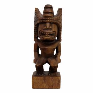 ティキの木彫りの置物 TIKI Winner 40cm 木製スワール無垢材
